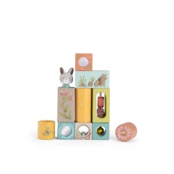 Cubes d'activités en bois - Trois petits lapins - Moulin Roty