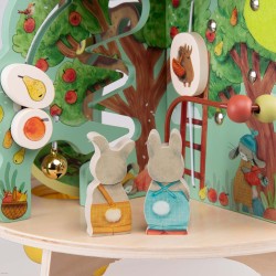 Multi Aktivitätsgarten Spiel aus Holz - Trois petits lapins - Moulin Roty