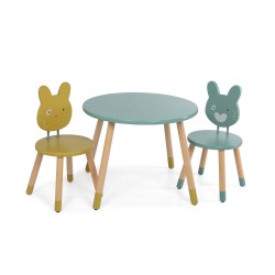 Kindertisch aus Holz - Trois petits lapins - Moulin Roty