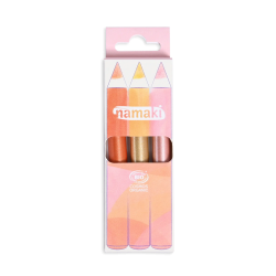 Namaki - Crayons de maquillage pailletés - Sunshine - Bio Kit cosmétique pour enfants