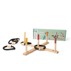 BS Toys - Jeu de lancer d'anneaux en bois - Ring Toss