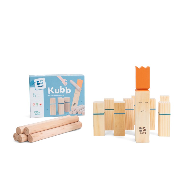 BS Toys - Kubb Spiel - Wikingerspiel - ab 8 Jahren - Familienspiel