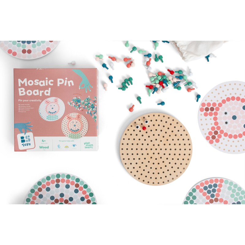 BS Toys - Jeu d'assemblage de mosaïques en bois pour les enfants de 4 ans et plus