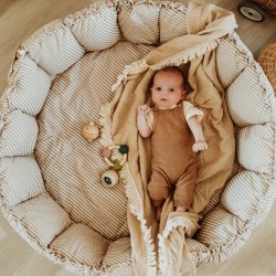 Coco tapis d´éveil & cocon organic stripes blue - Play&Go