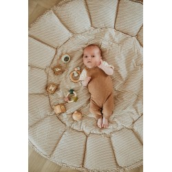 Play&Go bloom - organic babymat & cocoon stripes blue - Spieldecke
