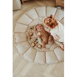 Play&Go - bloom - organic babymat & cocoon stripes blue - couverture de jeu bébé