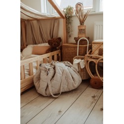 Spielmatte & Tasche organic soft stripes blue - Play&Go