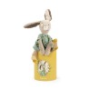Lapin sauge en peluche dans la boîte - Lapin ocre - Trois petits Lapin - Moulin Roty