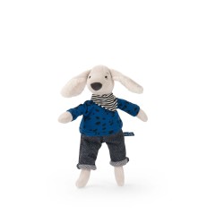 Plüschtier Hund Pilou blau in der Box - Puce & Pilou - Moulin Roty