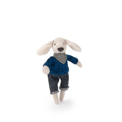 Plüschtier Hund Pilou blau in der Box - Puce & Pilou - Moulin Roty