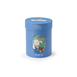 Plüschtier Hund Pilou blau in der Box - Puce & Pilou - Moulin Roty