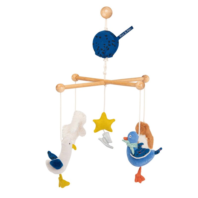 Mobile musical croisillon - Puce & Pilou - Moulin Roty Mobile musical croisillon - Puce & Pilou - Moulin Roty
