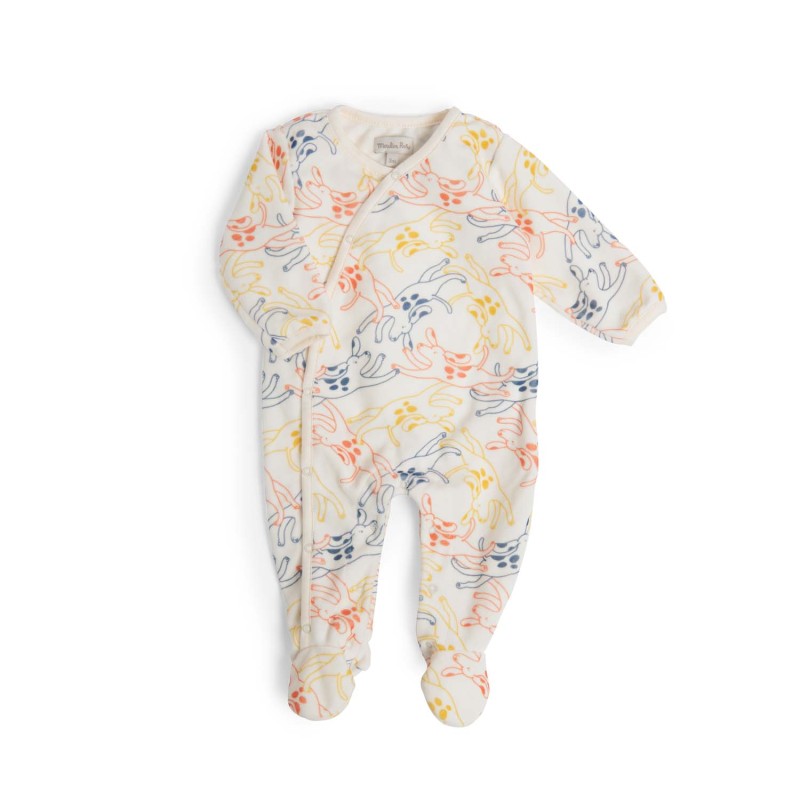 Pyjama Velours Hund 1 Monate - Puce & Pilou - Moulin Roty