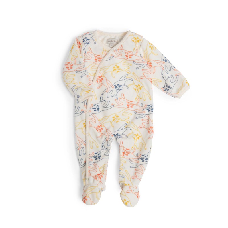 Pyjama Velours Hund 6 Monate - Puce & Pilou - Moulin Roty Pyjama Velours Hund 6 Monate - Puce & Pilou - Moulin Roty