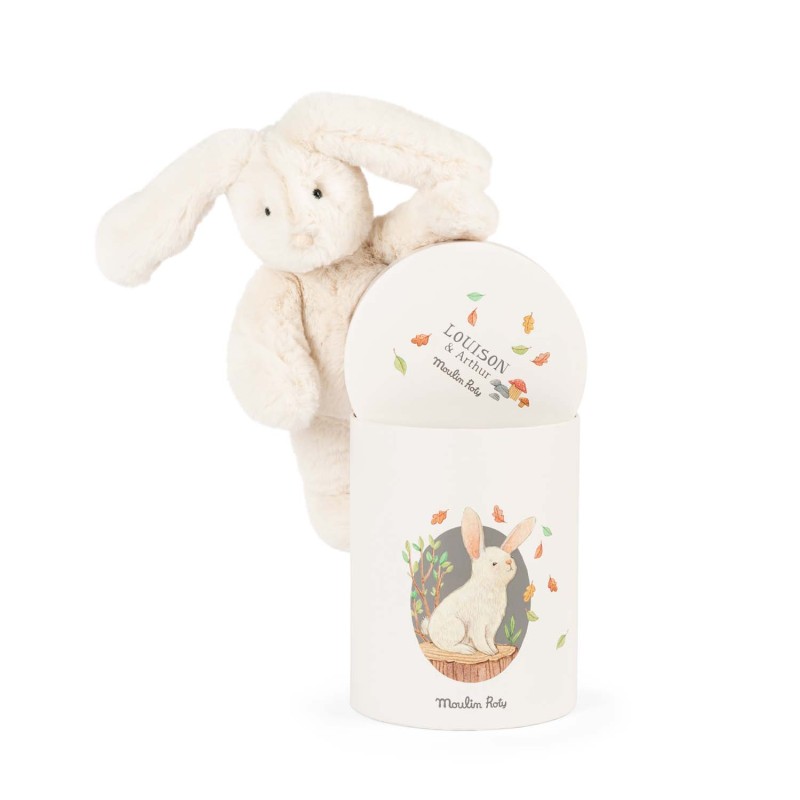 Peluche Lapin Louison dans la boîte  - Moulin Roty