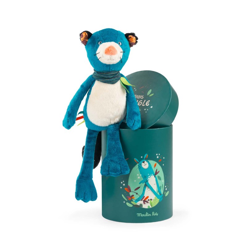 Peluche panthère Zimba en boîte - Dans la Jungle - Moulin Roty