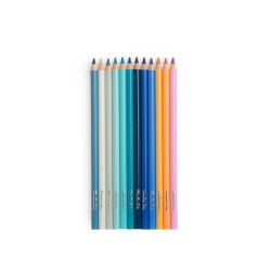 12 crayons de couleur avec cartes l'explorateur - Jardin du moulin - Moulin Roty