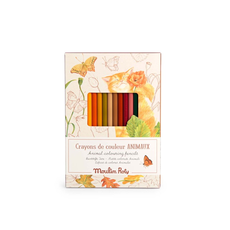 12 crayons de couleur avec cartes le jardinier - Jardin du moulin - Moulin Roty 12 crayons de couleur avec cartes le jardinier - Jardin du moulin - Moulin Roty