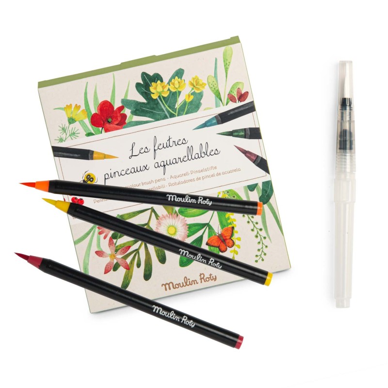 12 Aquarell-Pinzelstifte - Le Jardin du Moulin - Moulin Roty