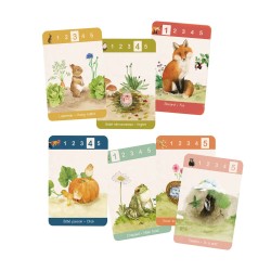 Quartett Kartenspiel ab 4 Jahren mti Tiermotviven - Jardin du moulin - Moulin Roty