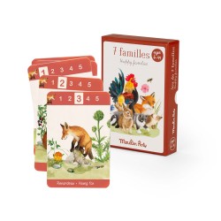 Jeu de 7 familles à partir de  4 ans - avec des motifs d'animaux - Jardin du moulin - Moulin Roty