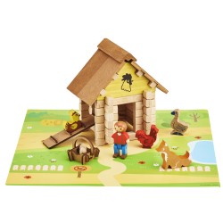 Jeu Jura - Jeu de construction ferme en bois - 60 pièces