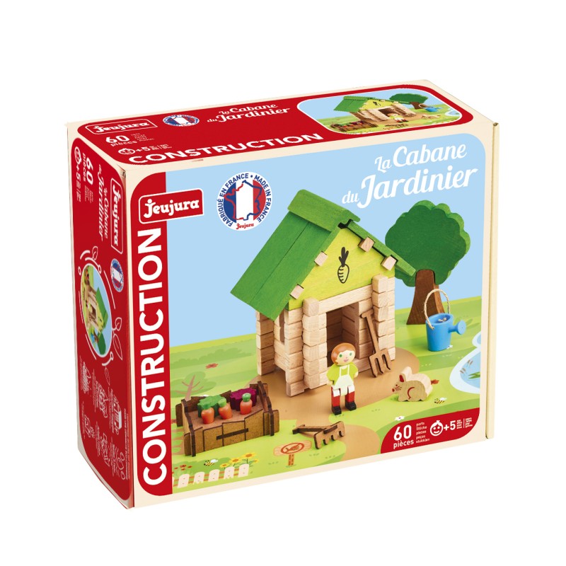 Jeu de construction maison de jardinier en bois - 60 pièces - Jeu Jura