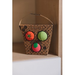 Oli&Carol - Veggie Salad Baby Sensory Balls - Beissring - natürlicher Kautschuk