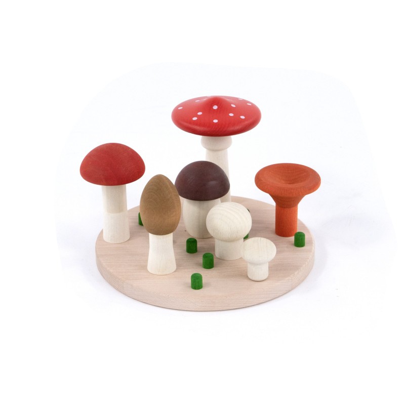 Sortier Spiel mit Pilzen aus Holz - Bajo Sortier Spiel mit Pilzen aus Holz - Bajo