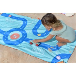 Spiel Strandtuch 70 x 140 cm - Strasse für Kinder ein toller Badespass - Quut