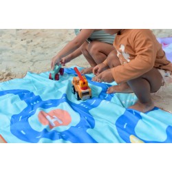 Spiel Strandtuch 180 x 180 cm - Strasse - für Kinder ein toller Badespass - Quut
