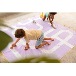 Spiel Strandtuch 180 x 180 cm - Strasse Lavendel - für Kinder ein toller Badespass - Quut