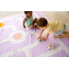 Spiel Strandtuch 180 x 180 cm - Strasse Lavendel - für Kinder ein toller Badespass - Quut