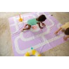 Spiel Strandtuch 180 x 180 cm - Strasse Lavendel - für Kinder ein toller Badespass - Quut