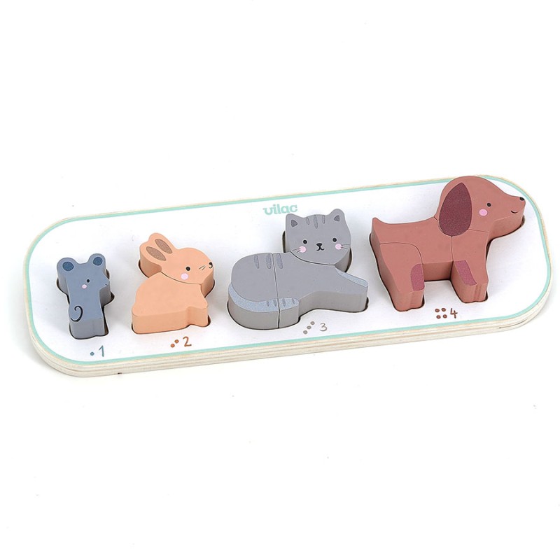 Puzzle - Ich lerne Tiere zu zählen - Sarah Betz - Vilac Puzzle - Ich lerne Tiere zu zählen - Sarah Betz - Vilac