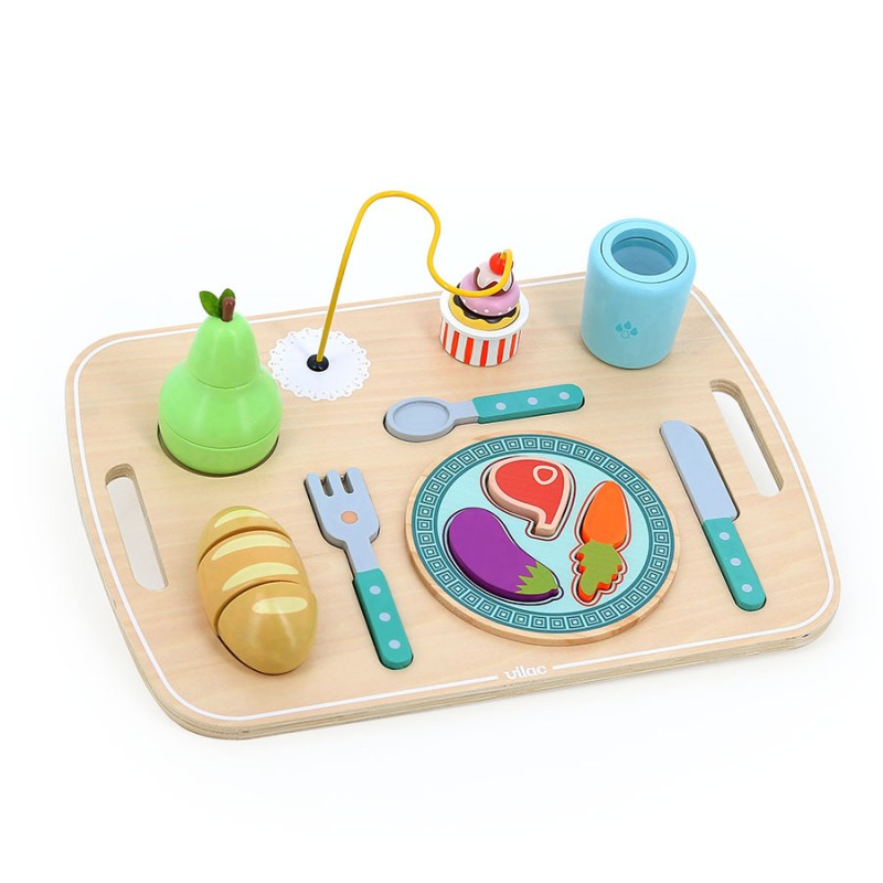 Plateau d'éveil repas en bois - Vilac Plateau d'éveil repas en bois - Vilac