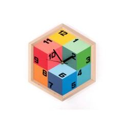 Horloge à cubes en bois - Bajo