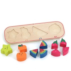 Puzzle 1-2-3-4 Früchte aus Holz - Andy Westface - Vilac