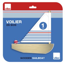 Kleines Seegelboot aus Holz auch für die Badewanne - Vilac