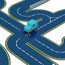 Circuit réversible avec 2 voitures - Vilac