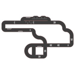 Circuit réversible avec 2 voitures - Vilac