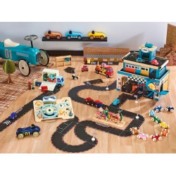 Spielstrassen Set mit Autos - Vilac