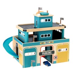 Autogarage vintage aus Holz - Vilac