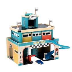 Autogarage vintage aus Holz - Vilac