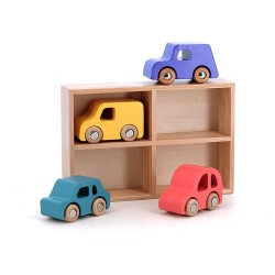 Auto Set Stadt aus Holz - Vilac