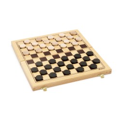 Klappares Damespiel aus Holz - Jeu Jura
