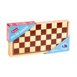 Klappares Damespiel aus Holz - Jeu Jura