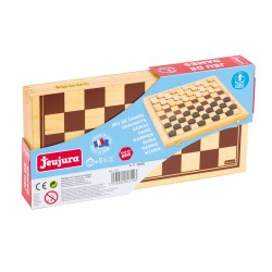 Klappares Damespiel aus Holz - Jeu Jura