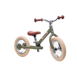 Trybike Steel 2 in 1 vintage grün matt - Laufrad vintage