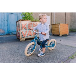 Trybike Steel 2 in 1 vintage blue matt - Draisienne vintage